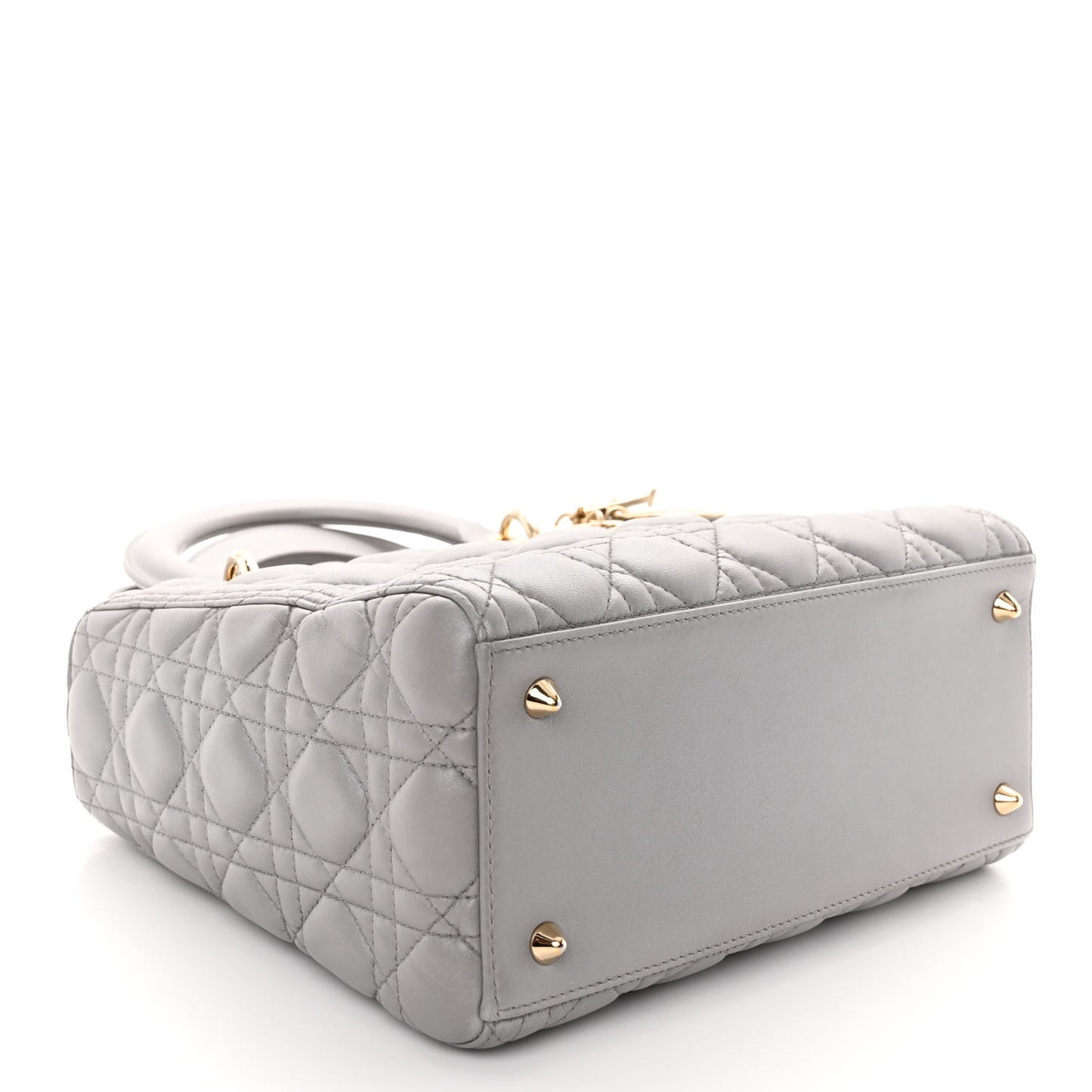 Lambskin Cannage Medium Lady Dior Grey