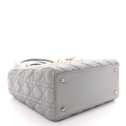 Christian Dior Lambskin Cannage Medium Lady Dior Grey 4 of 12