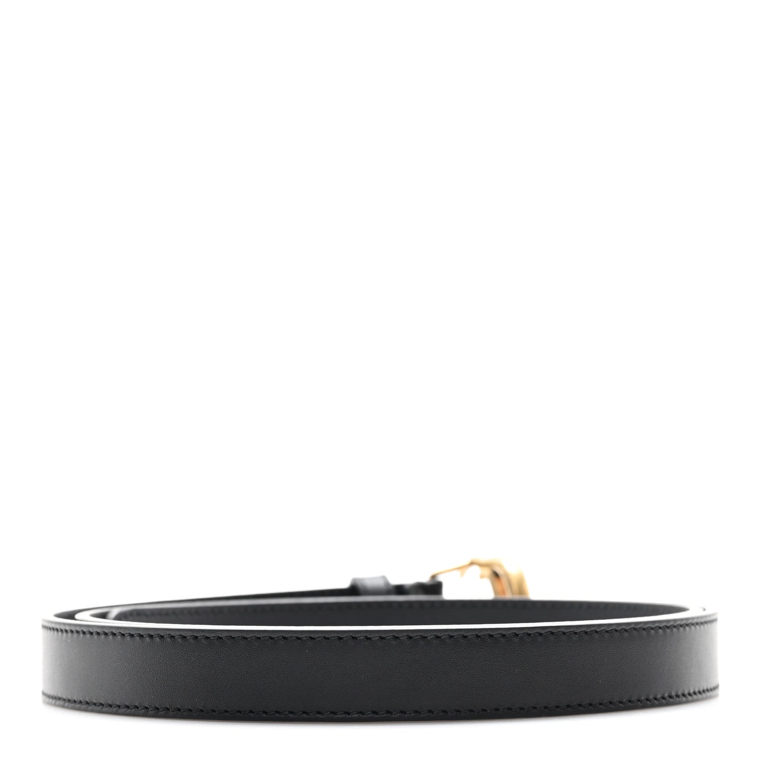 Gucci Calfskin Double G 20mm Belt 95 38 Black 2 of 6
