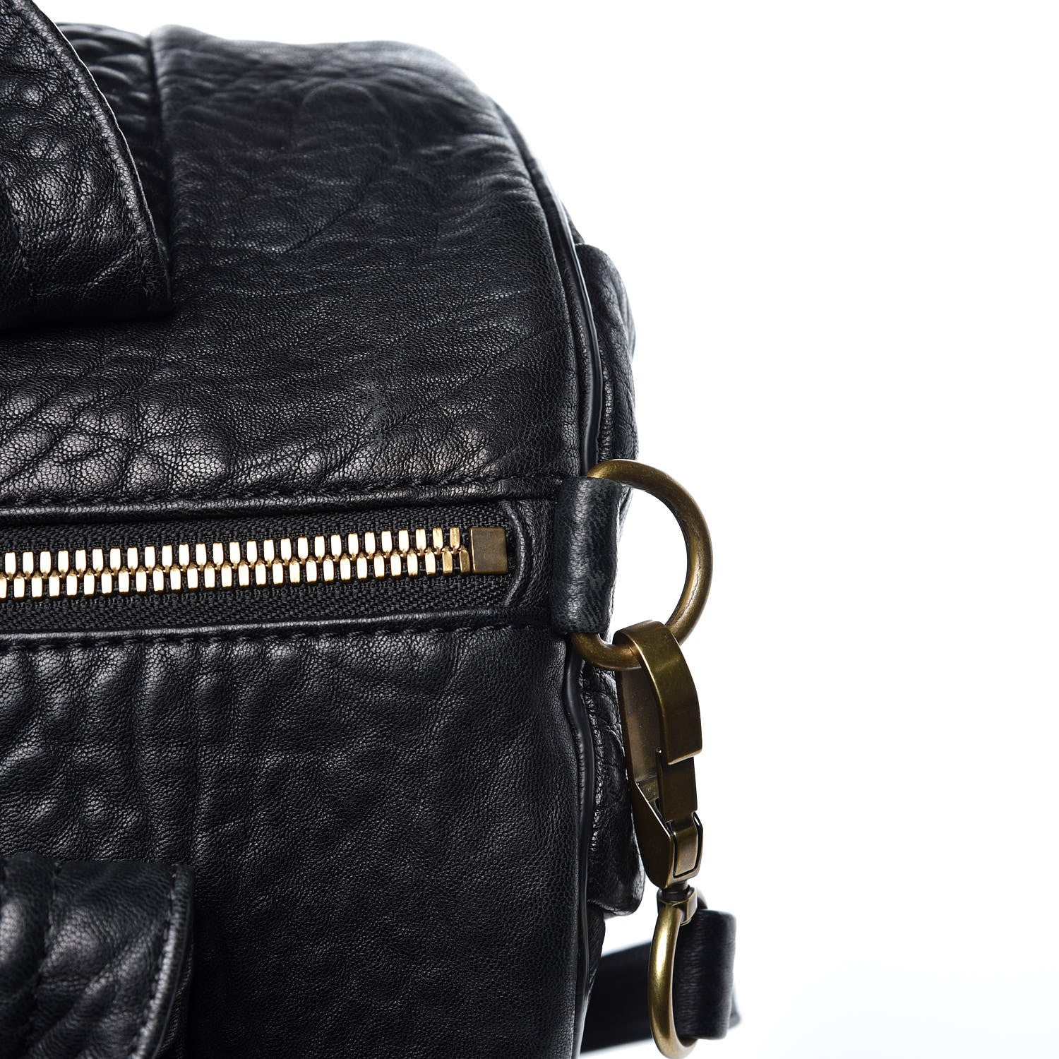 Alexander Wang Pebbled Lambskin Rocco Black Antique Brass Hardware 11 of 11