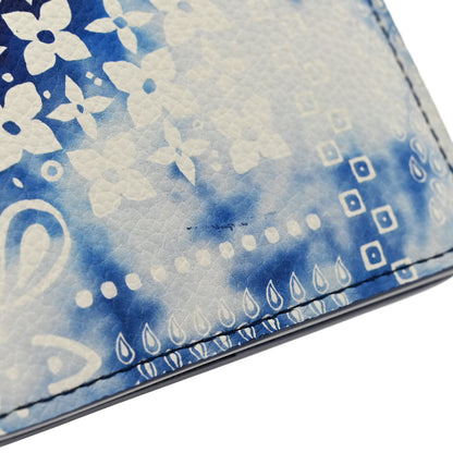 Louis Vuitton Cowhide Monogram Bandana Slender Wallet Blue 7 of 8