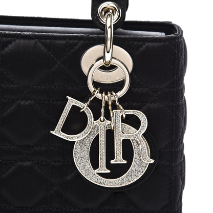 Christian Dior Satin Swarovski Crystal Cannage My ABC Lady Dior Black 9 of 10