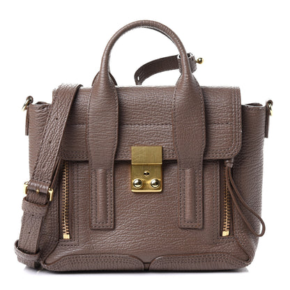 3.1 Phillip Lim Textured Calfskin Mini Pashli Satchel Taupe 1 of 4
