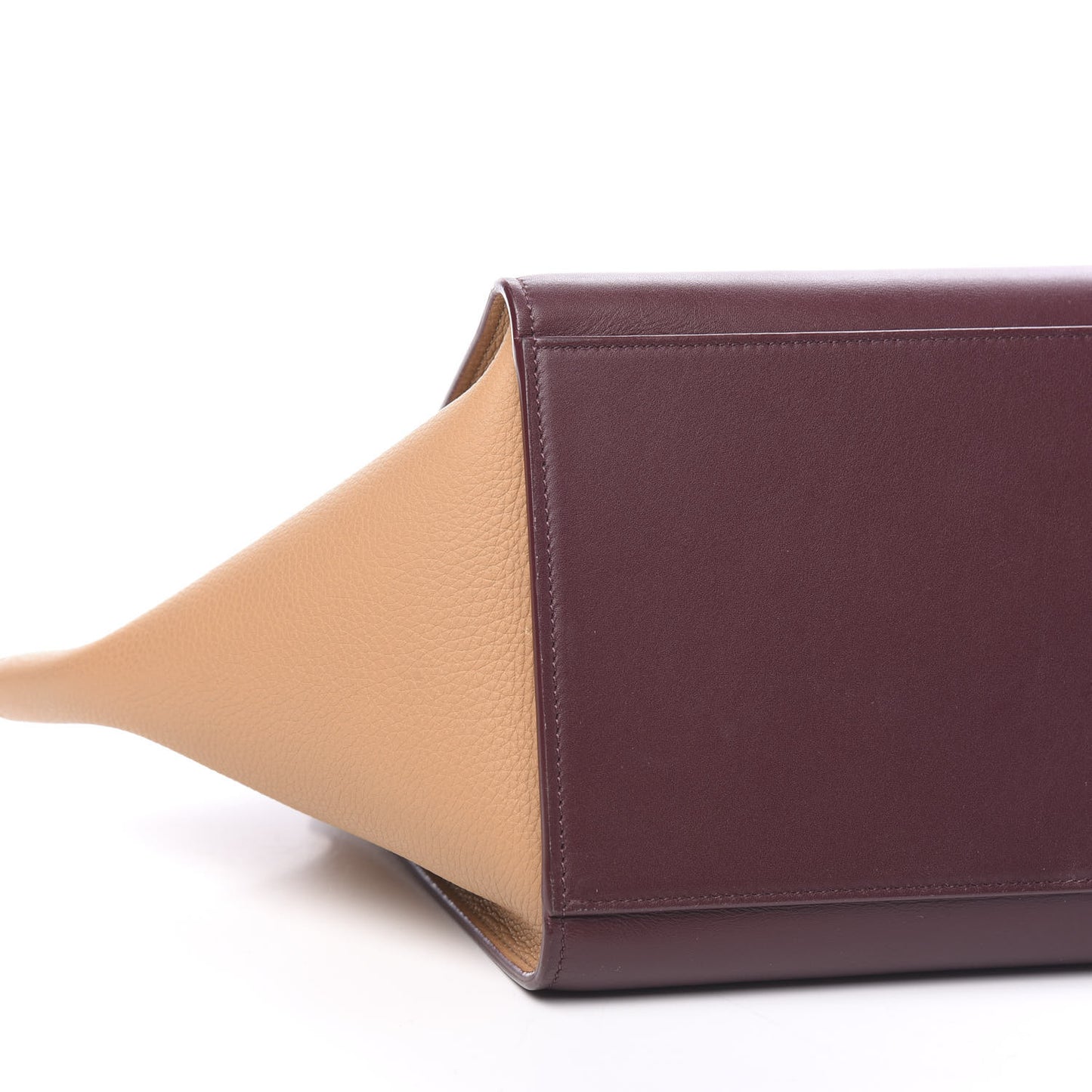 Satin Baby Grained Calfskin Small Tri-Color Trapeze Carmin