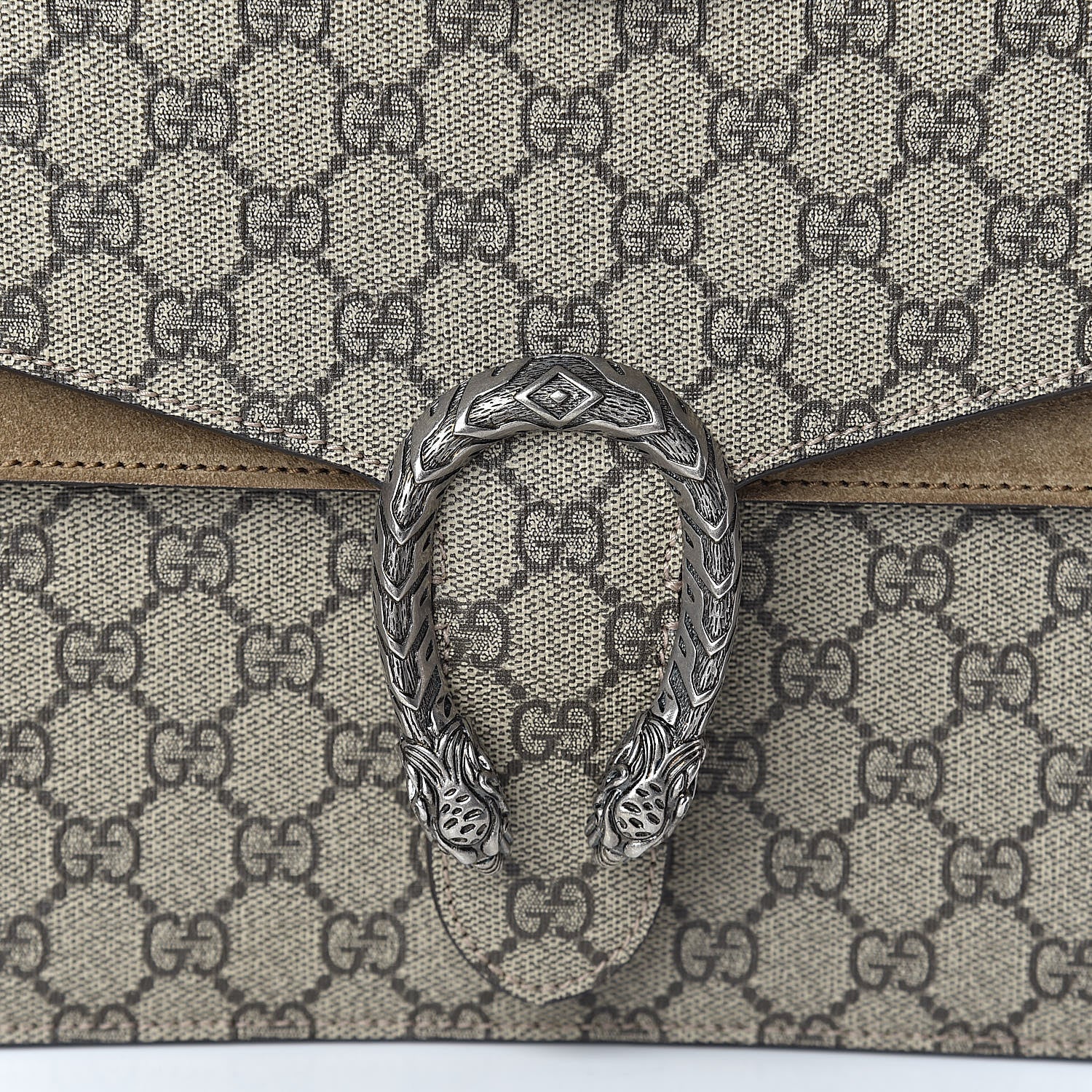 Gucci GG Supreme Monogram Medium Dionysus Shoulder Bag Taupe 8 of 11
