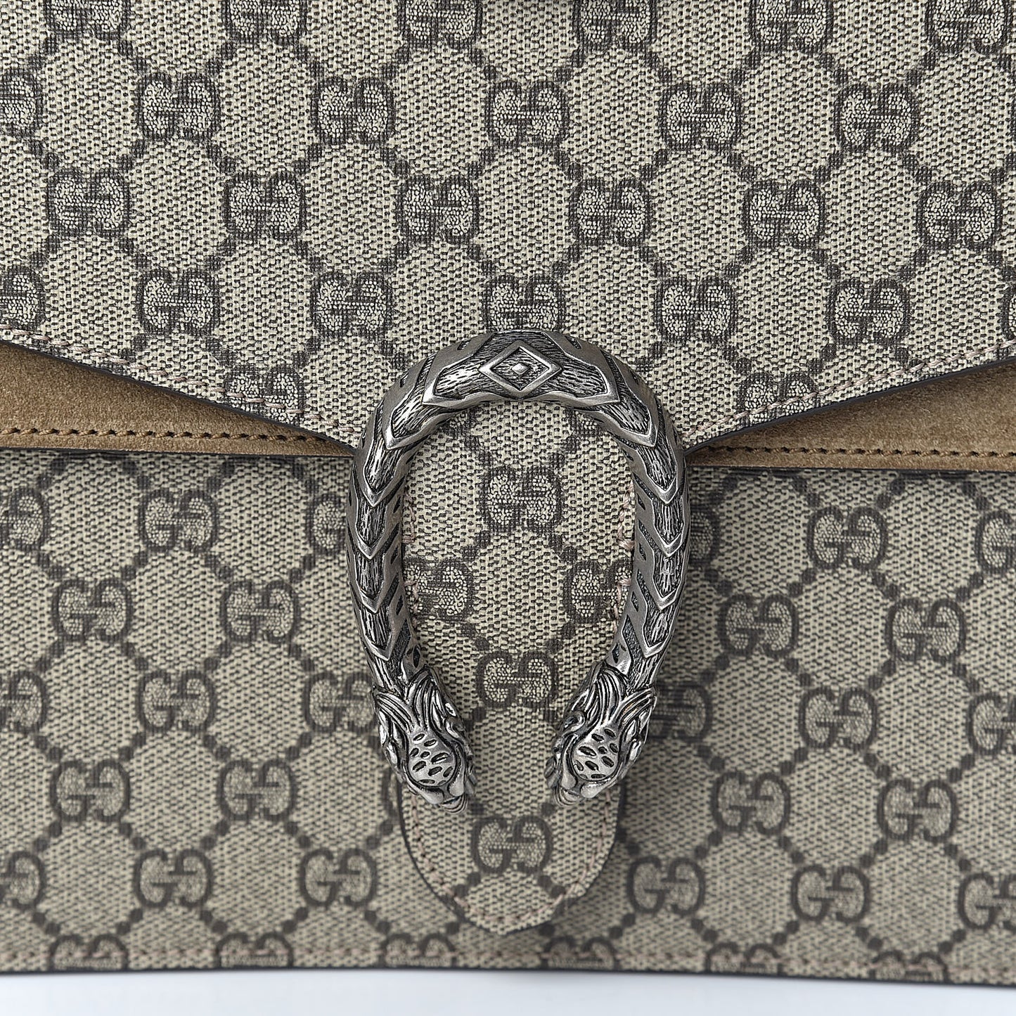 GG Supreme Monogram Medium Dionysus Shoulder Bag Taupe