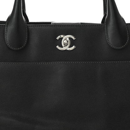 Chanel Caviar Medium Cerf Executive Shopper Tote Black 8 of 10
