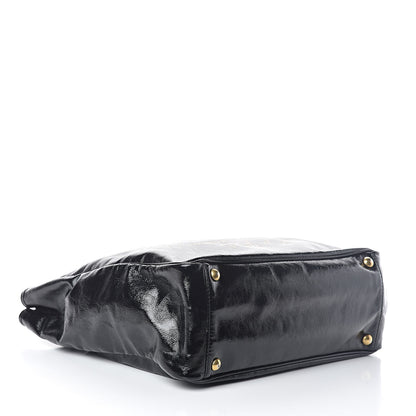 Saint Laurent Textured Patent Y-Mail Tote Black 4 of 9
