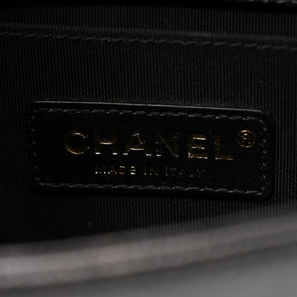 Chanel Caviar Chevron Quilted Small Boy Flap Black 6 of 10