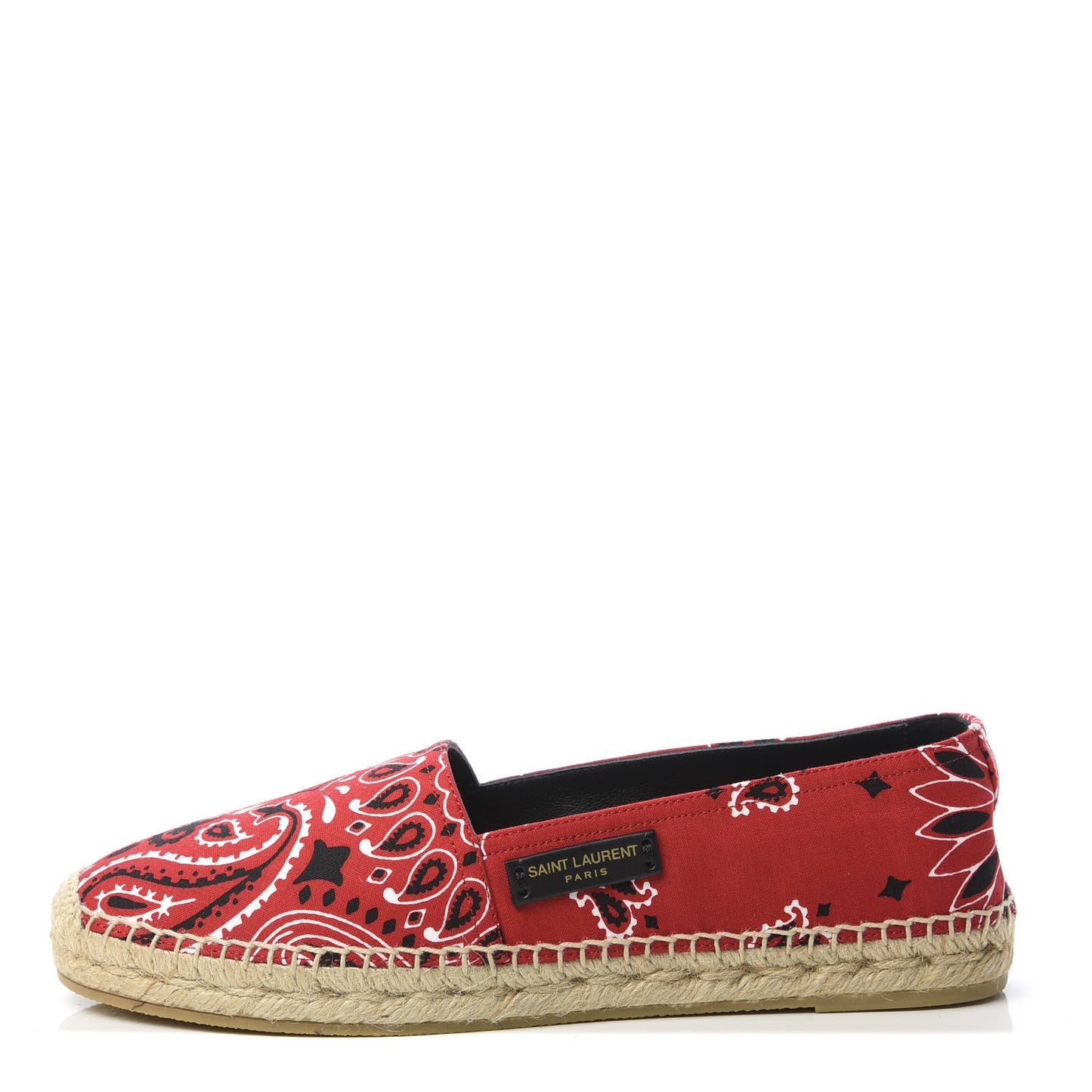 Bandana Print Canvas Espadrilles 38.5 Red