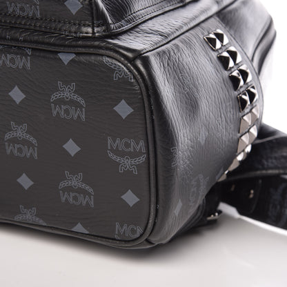 MCM Visetos Small Side Stud Stark Backpack Black 6 of 10