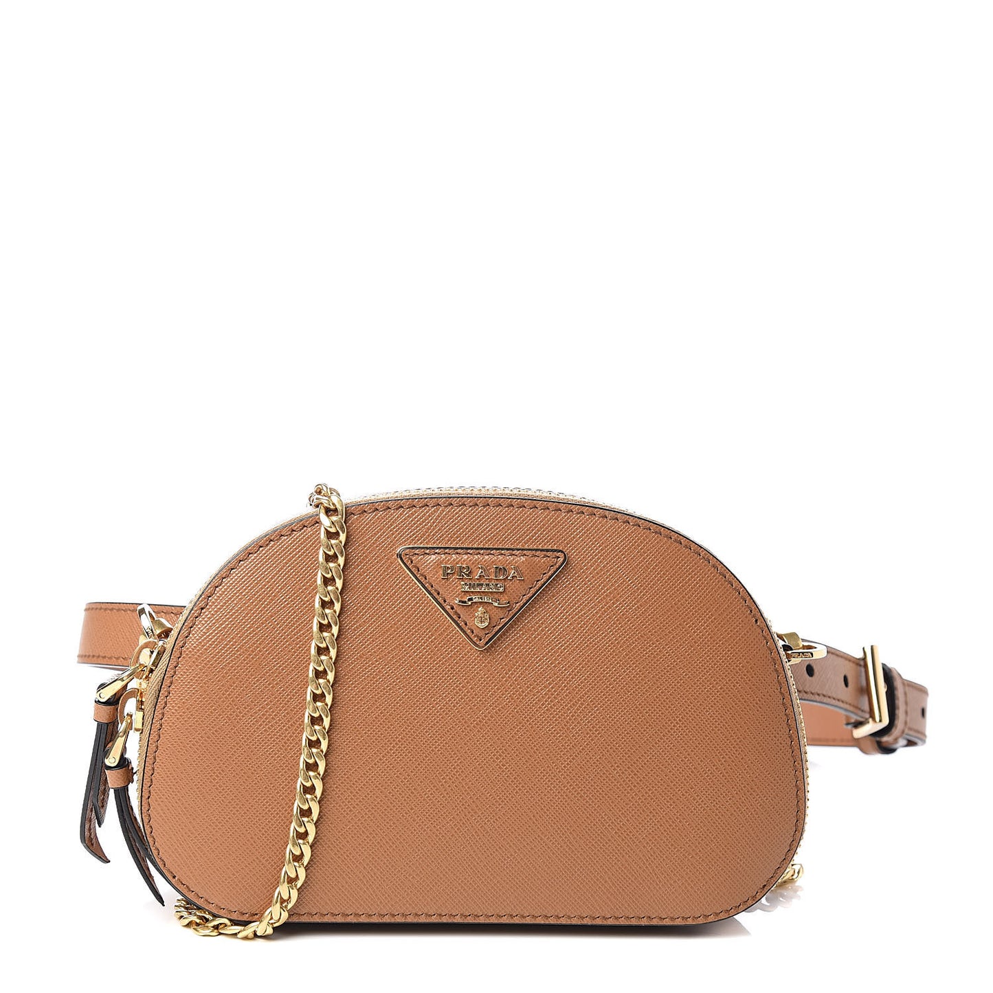 Saffiano Lux Odette Belt Bag Caramel