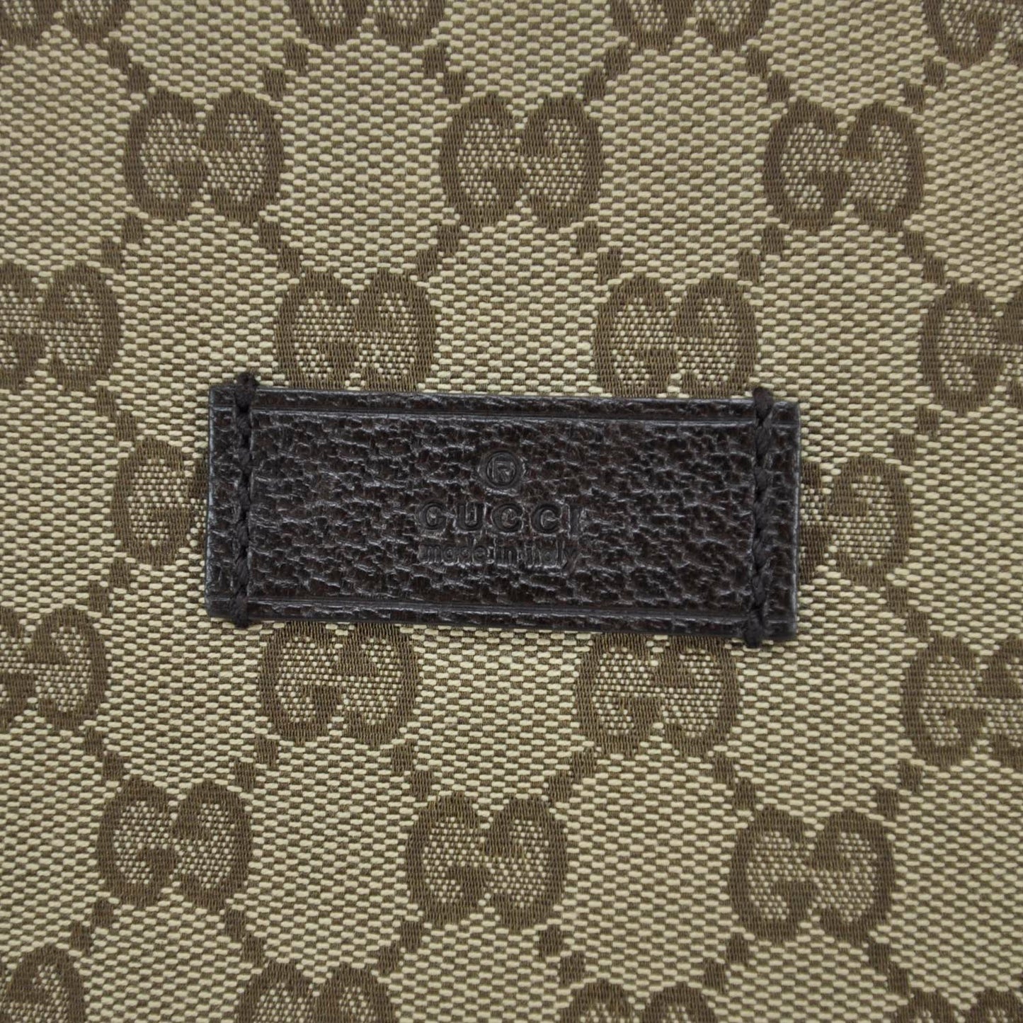 GG Monogram Web Medium Classic Backpack Brown