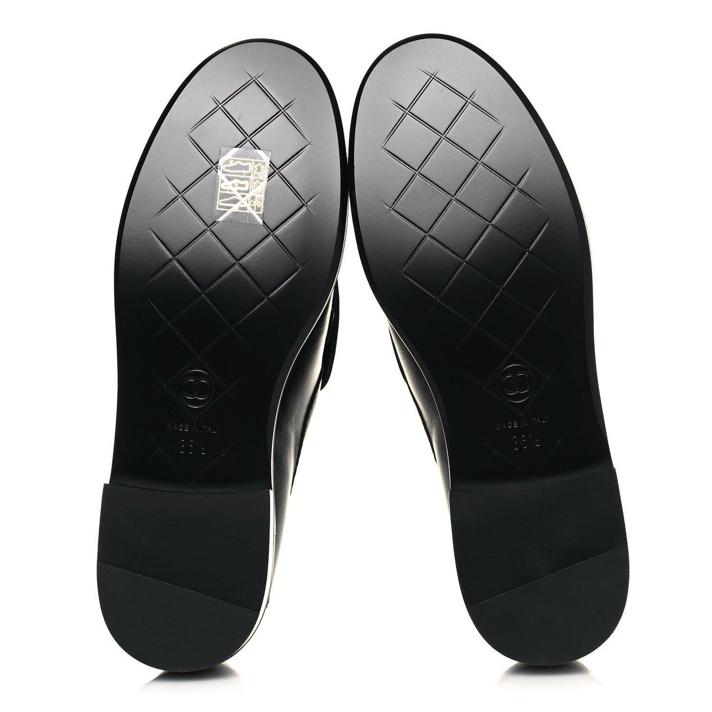 Lambskin Quilted CC Turnlock Loafers 36.5 Black