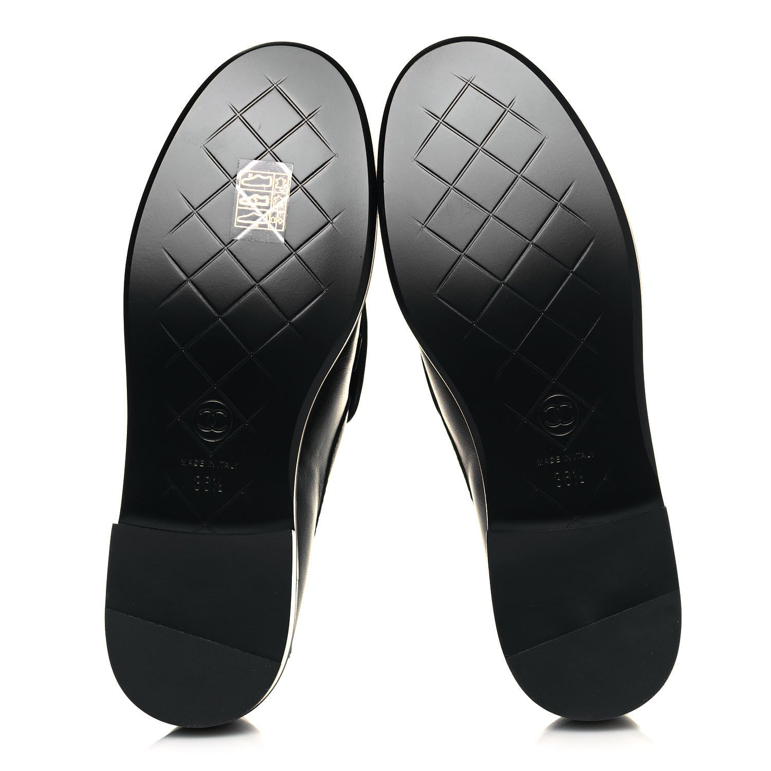 Chanel Lambskin Quilted CC Turnlock Loafers 36.5 Black 6 of 8
