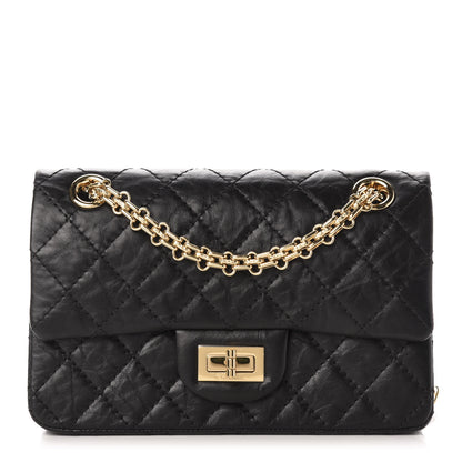 Chanel Aged Calfskin Quilted 2.55 Reissue Mini Flap Black 1 of 11