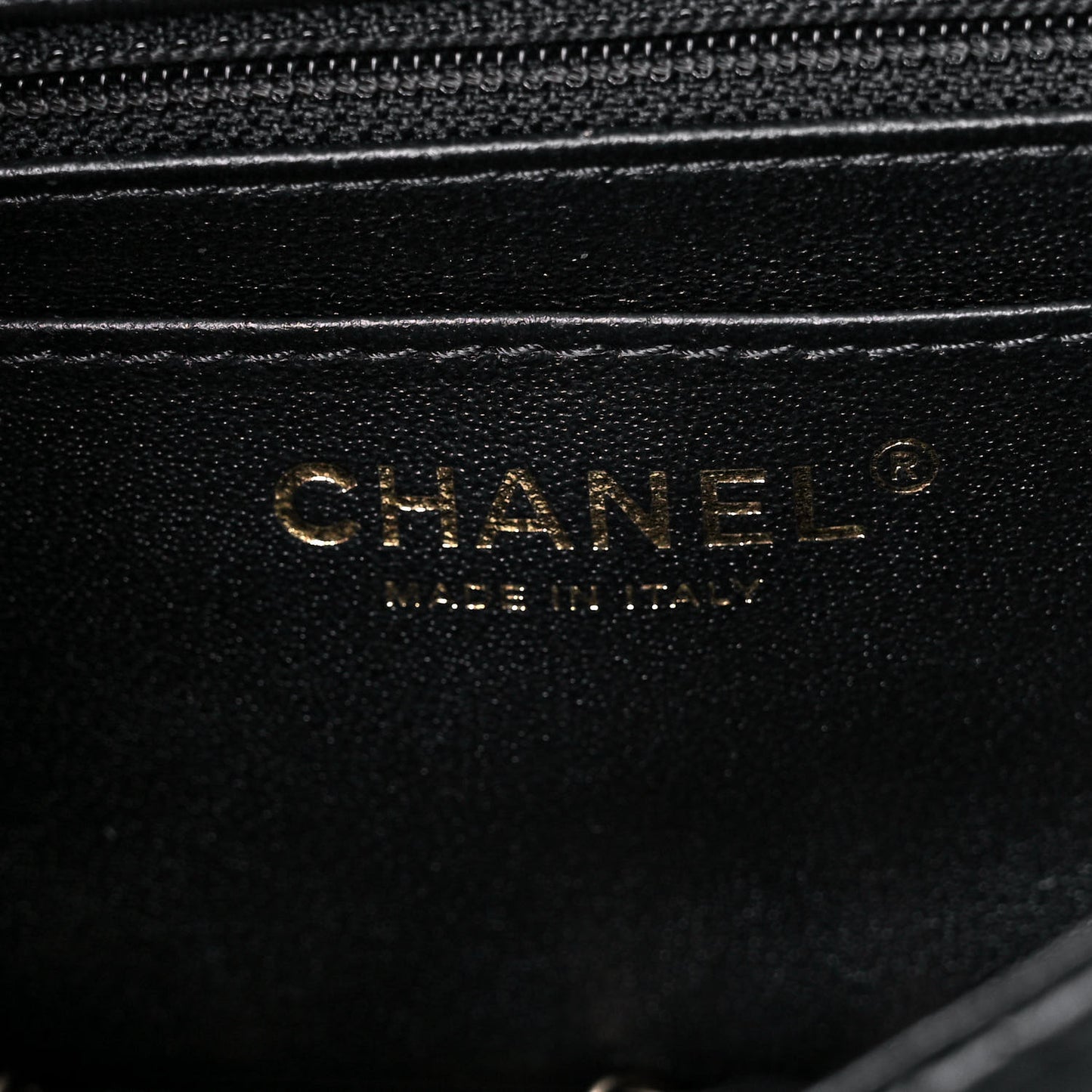 Lambskin Quilted Mini Square Flap Black