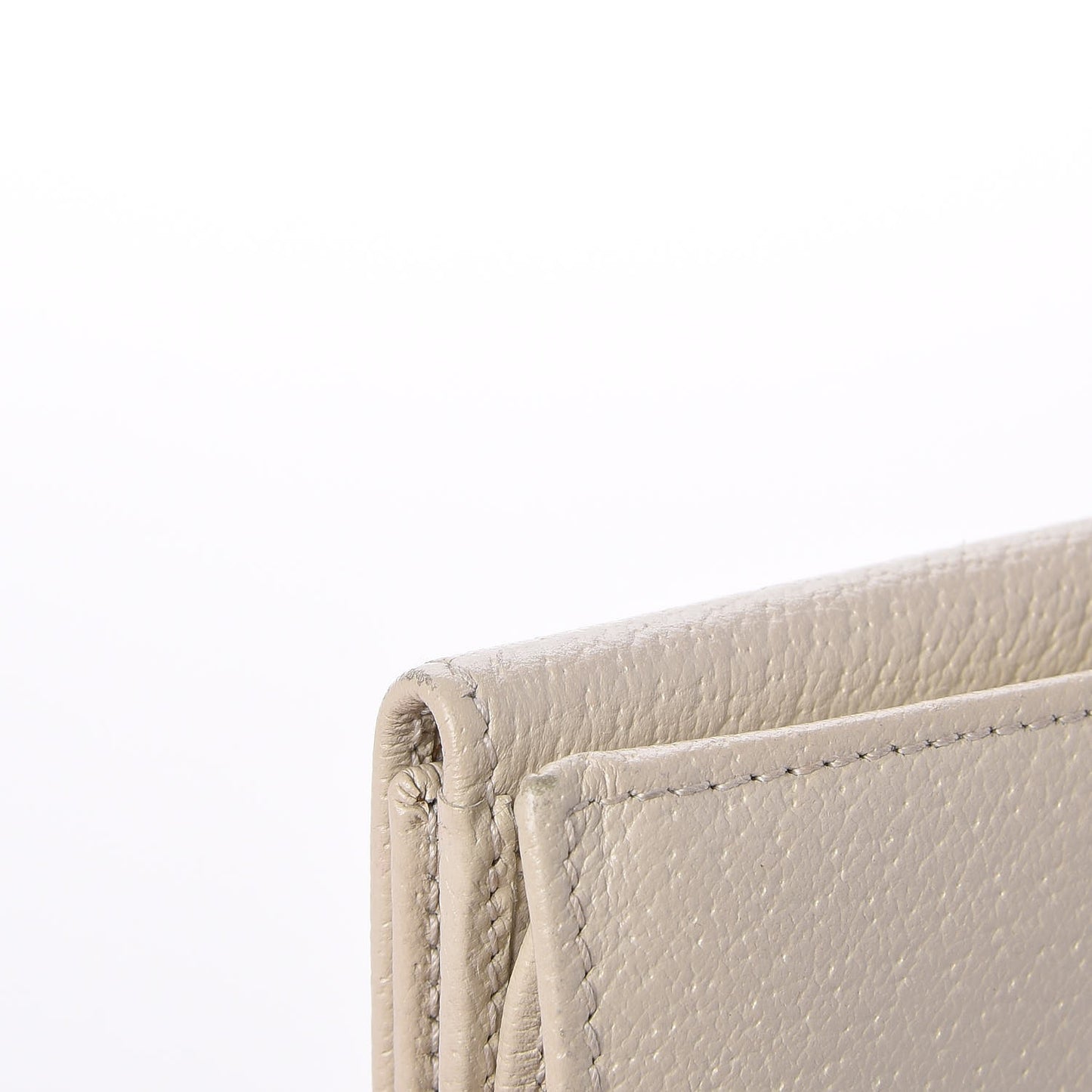 Calfskin Studded Soho Continental Wallet White