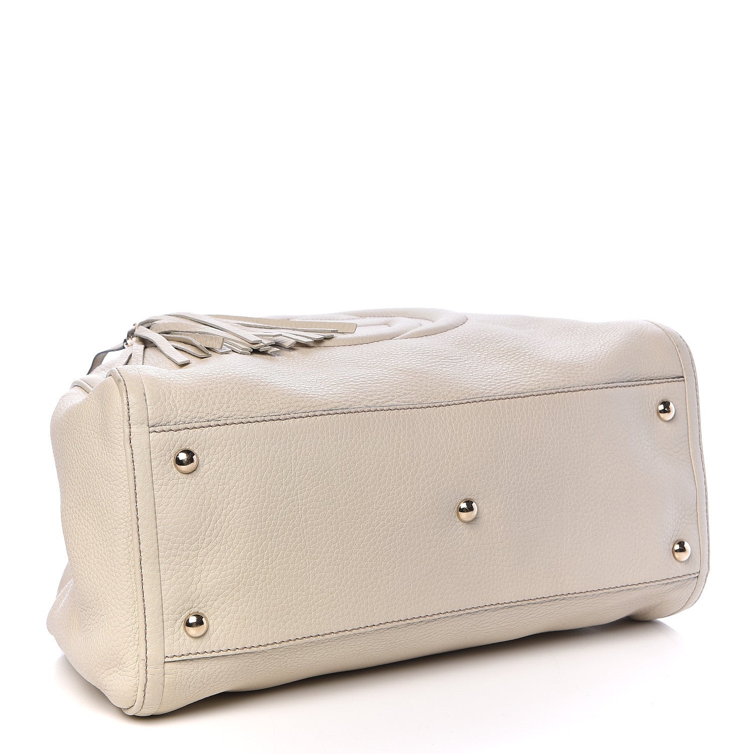 Gucci Pebbled Calfskin Medium Soho Shoulder Bag Off White 4 of 15