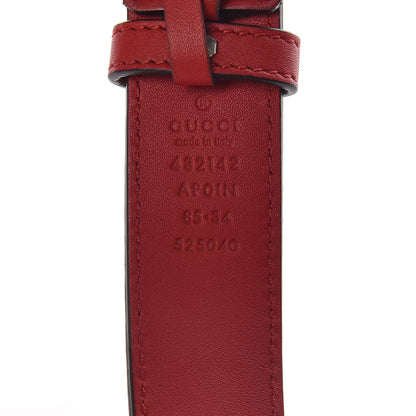 Gucci Moon Calfskin Crystal Dionysus 30mm Belt 85 34 Red 4 of 6
