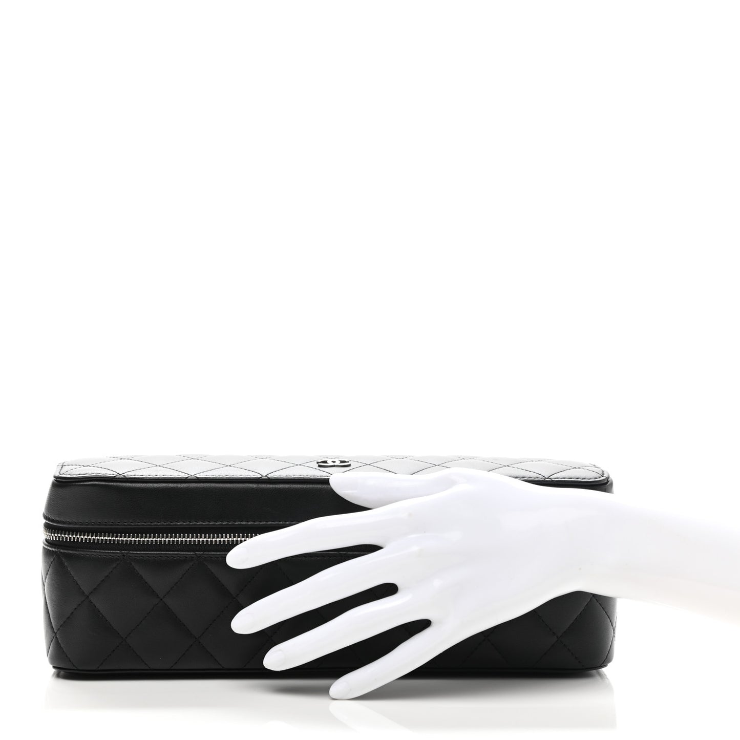 Lambskin Quilted Watch Case Black
