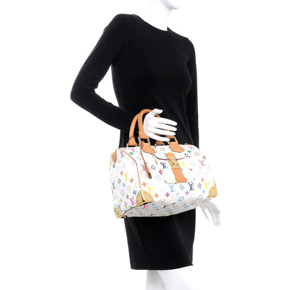 Louis Vuitton Monogram Multicolor Speedy 30 White 2 of 11