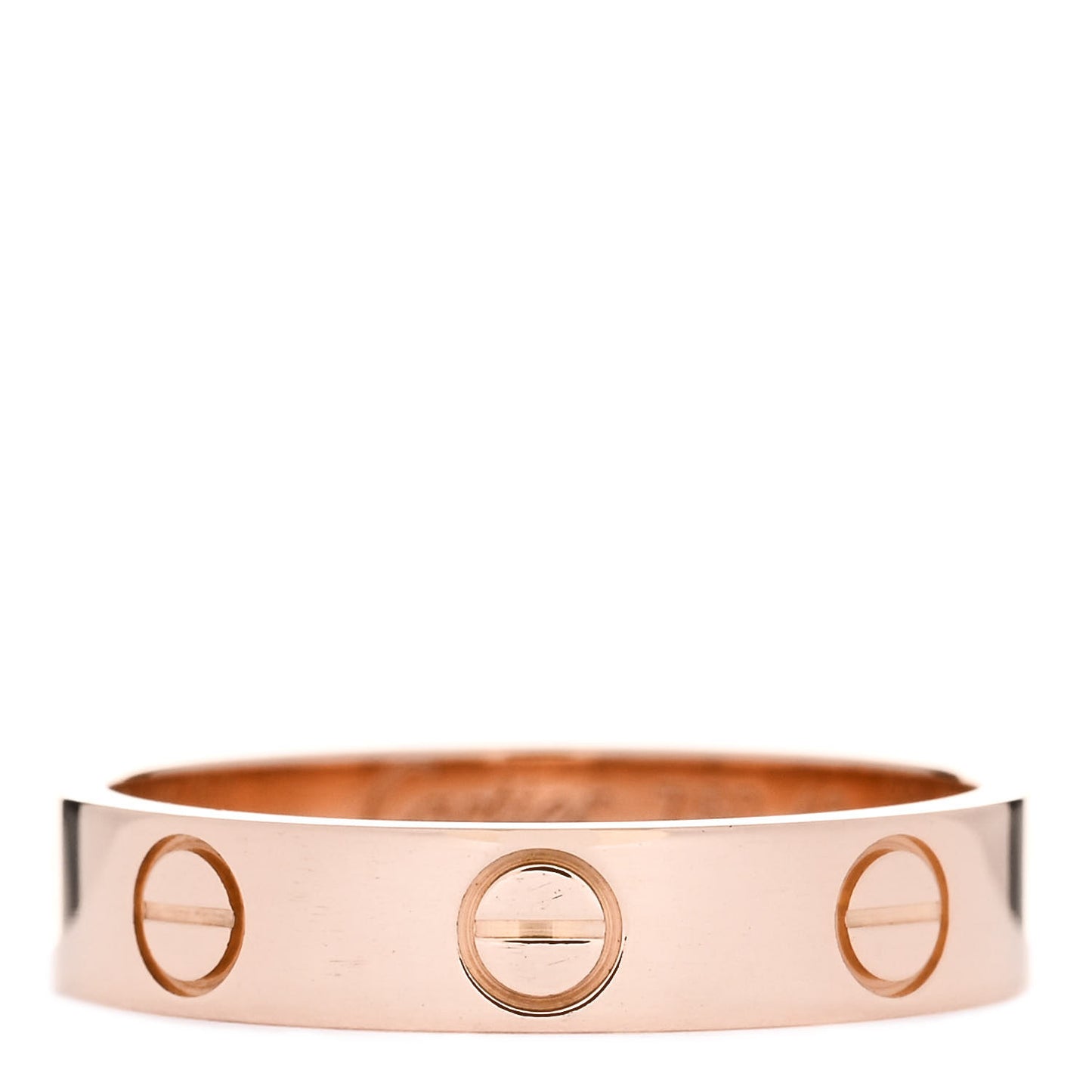 18K Pink Gold 3.5mm LOVE Wedding Band Ring 49 4.75