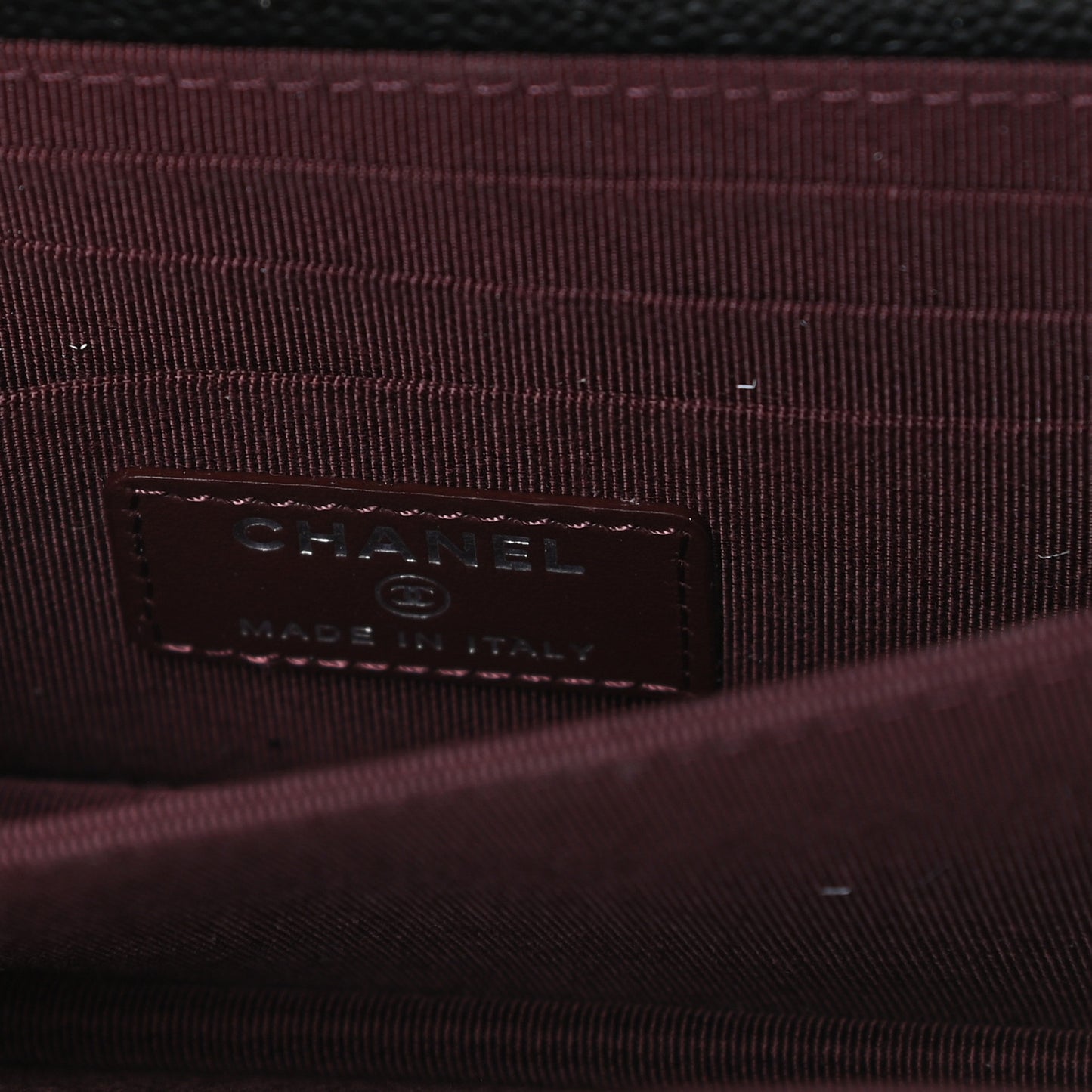 Caviar Quilted Mini Wallet On Chain WOC Black