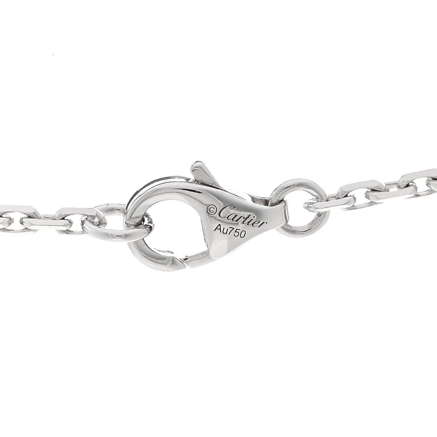 18K White Gold Diamond Interlocking LOVE Necklace