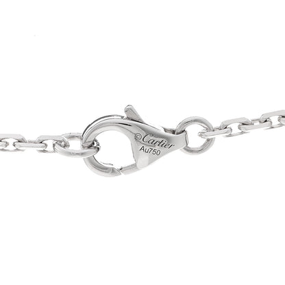 Cartier 18K White Gold Diamond Interlocking LOVE Necklace 4 of 5