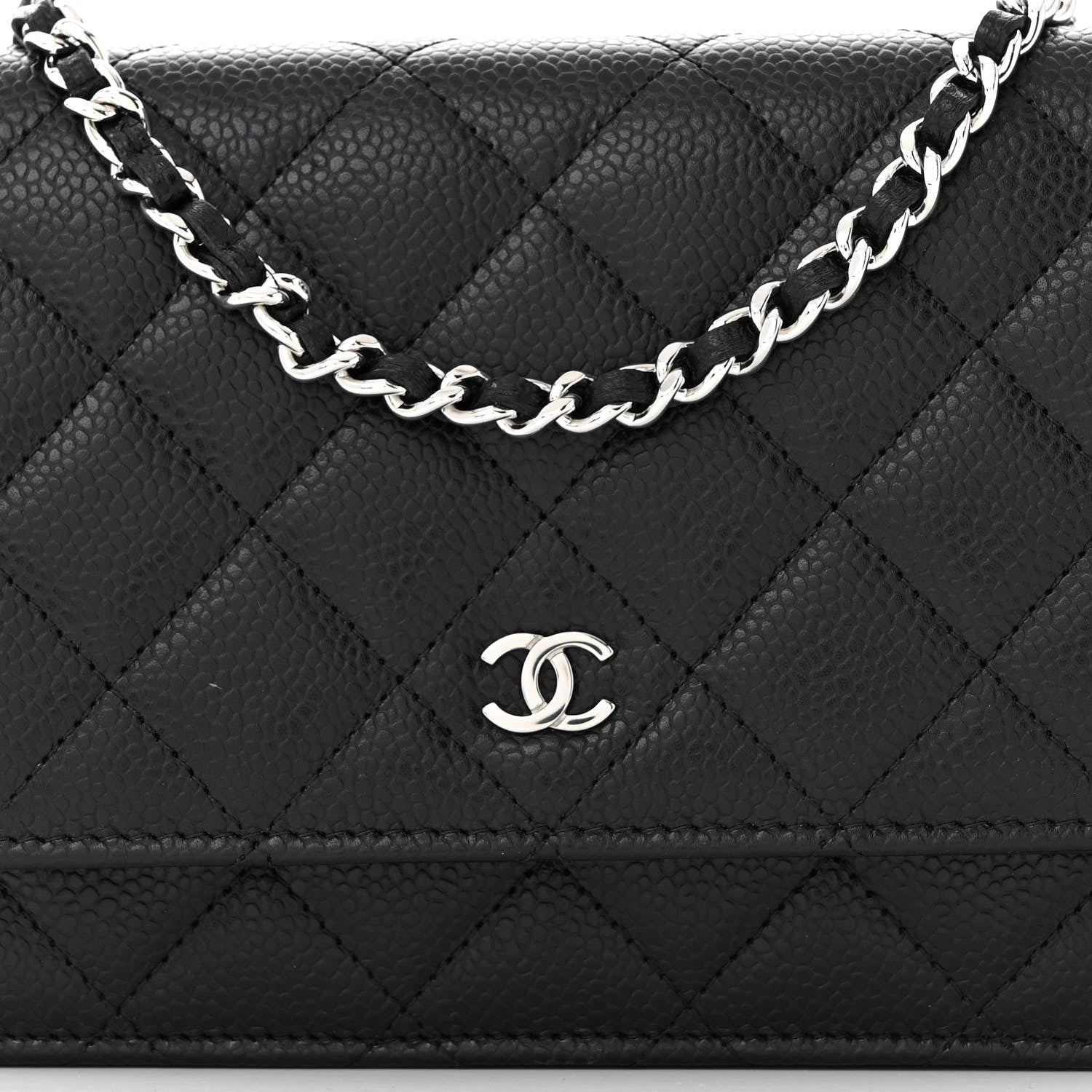 Chanel Caviar Quilted Wallet on Chain WOC Black 9 of 12