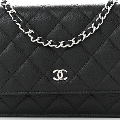 Chanel Caviar Quilted Wallet on Chain WOC Black 9 of 12