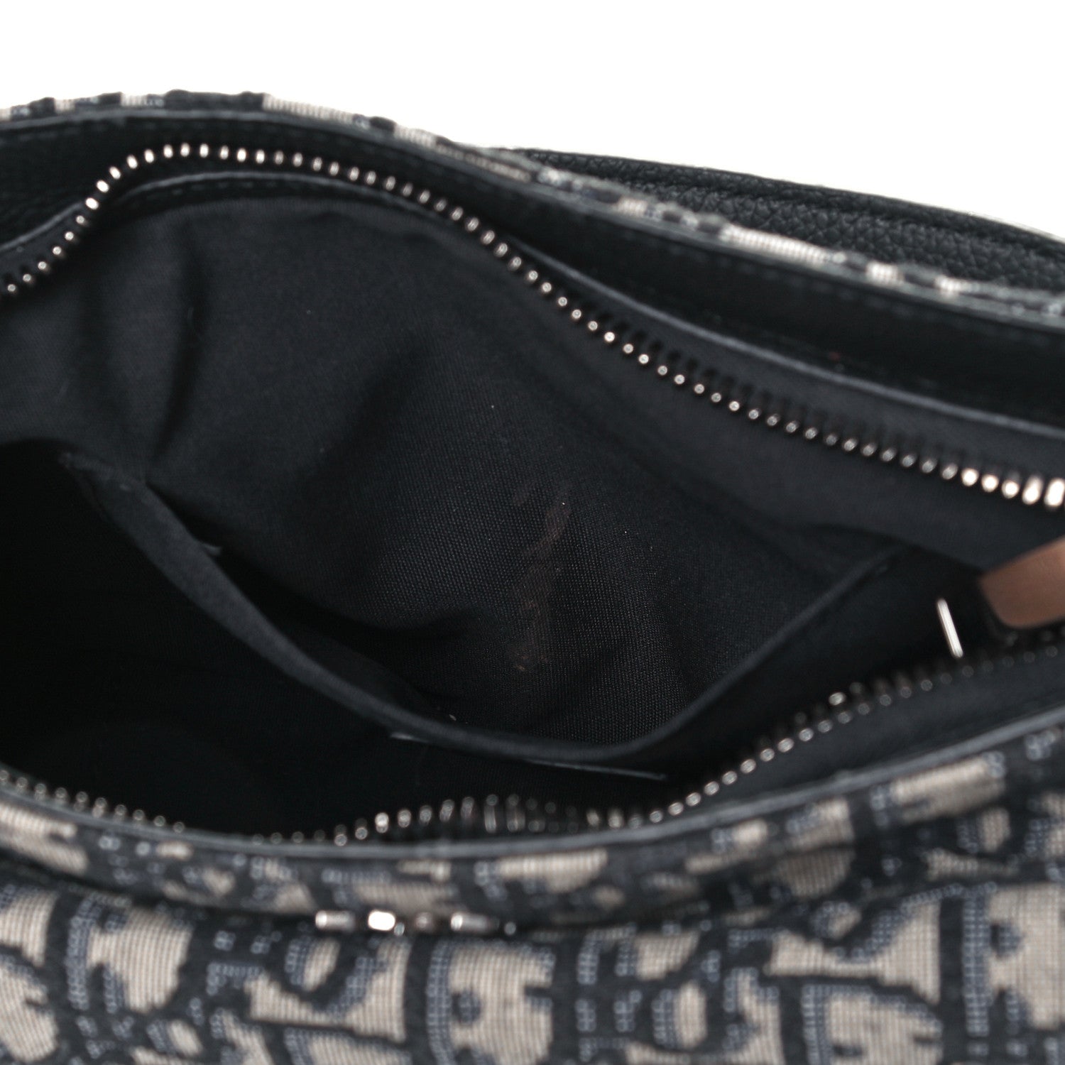 Christian Dior Oblique Mini Soft Saddle Bag Beige Black 9 of 9