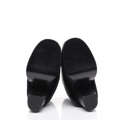 Chanel Calfskin CC Cap Toe Fold Over Boots 35.5 Black 5 of 8
