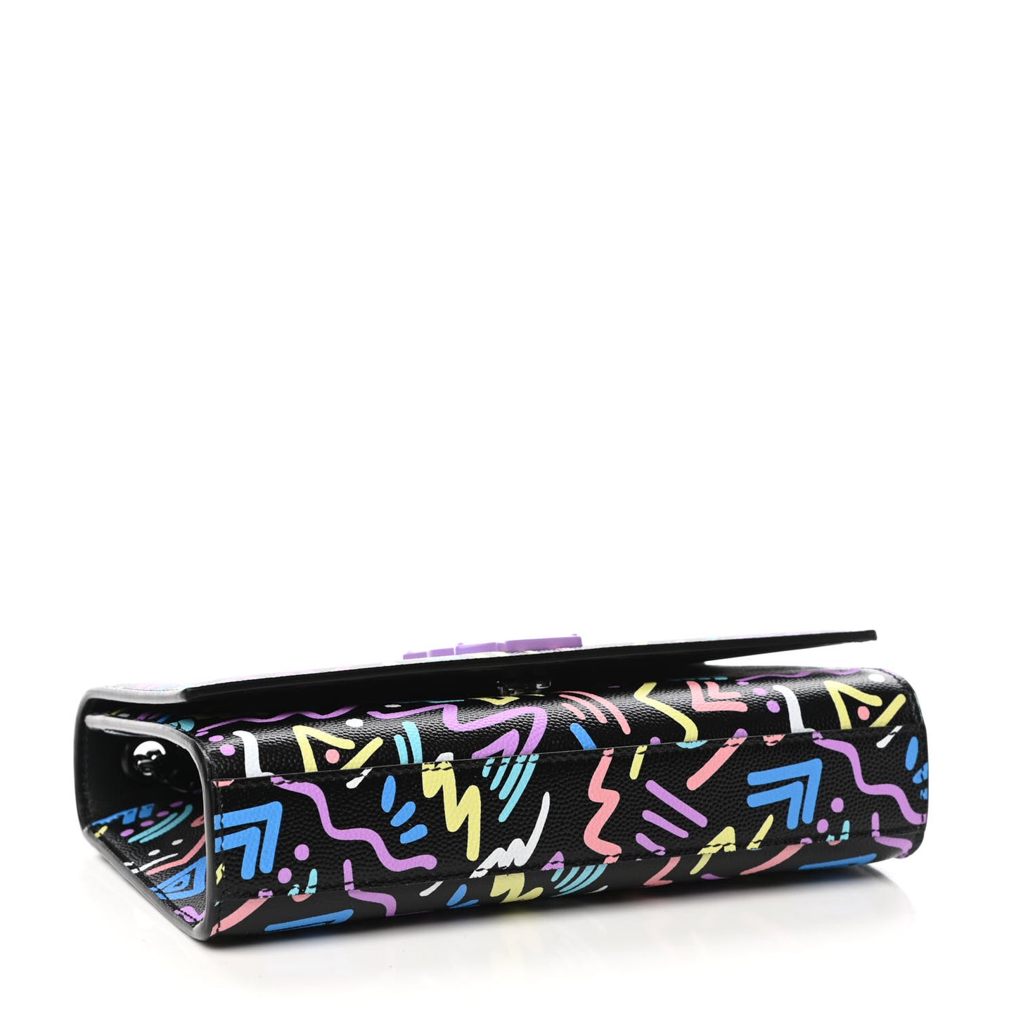 Grain De Poudre Small Monogram Graphic Print Kate Satchel Black