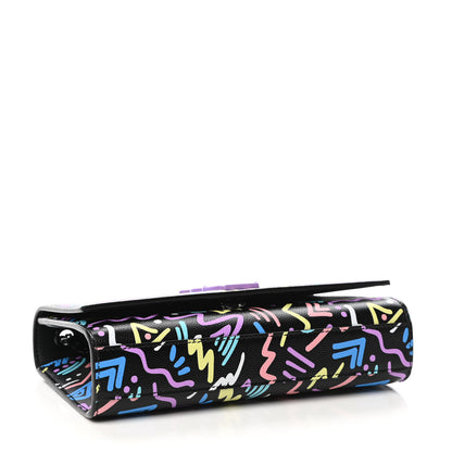 Saint Laurent Grain De Poudre Small Monogram Graphic Print Kate Satchel Black 3 of 4