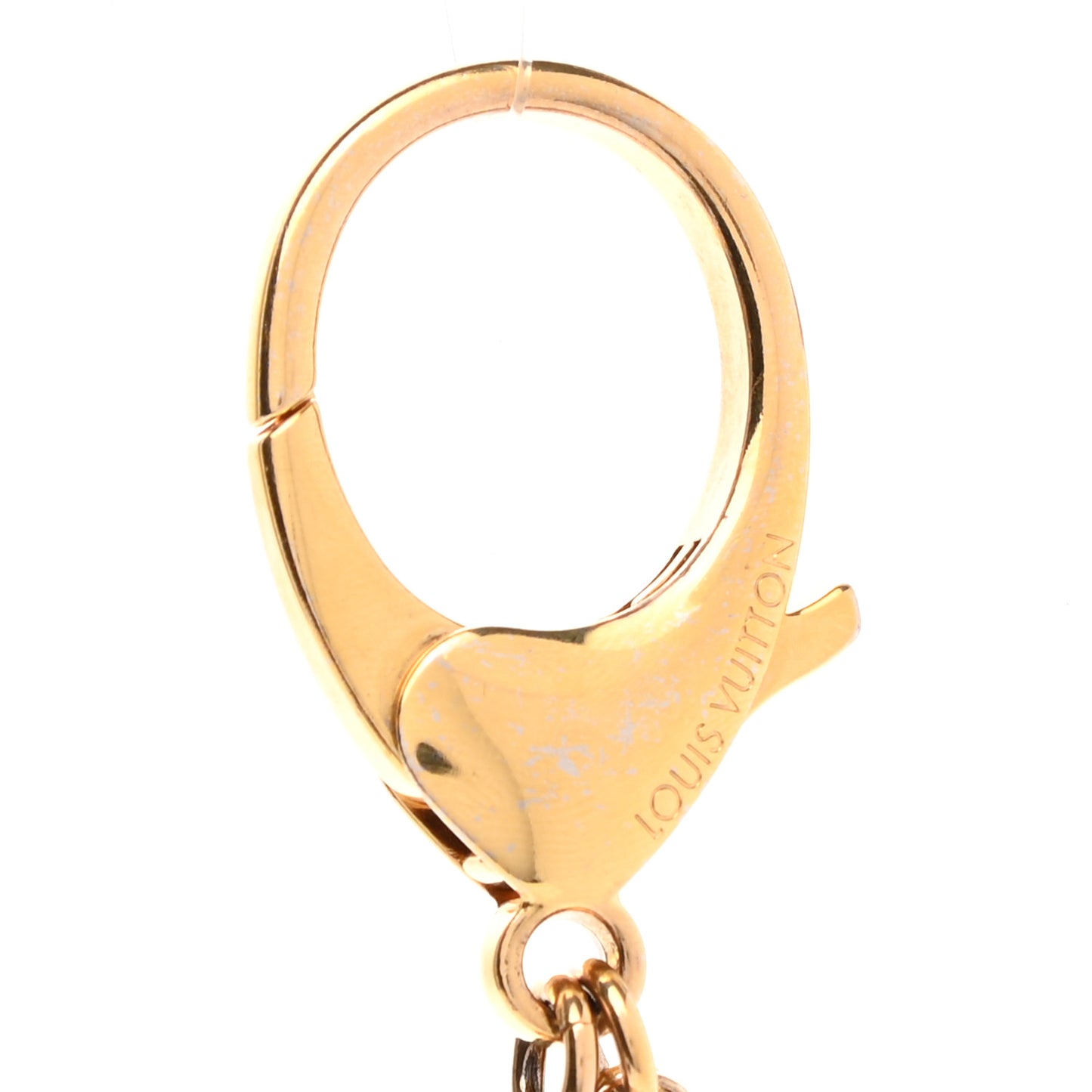 Fleur De Monogram Bag Charm Dore