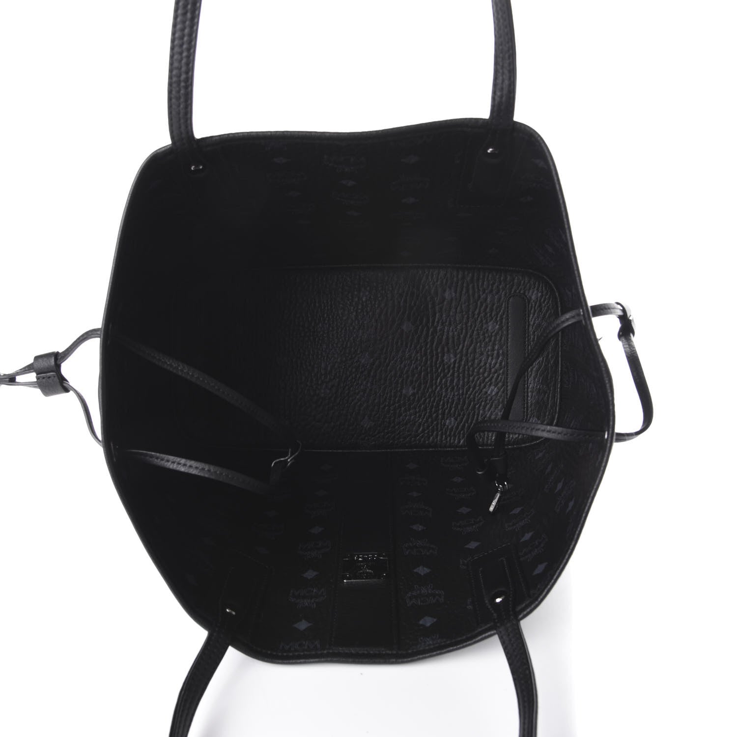 MCM Visetos Medium Liz Reversible Shopper Tote Black 13 of 15