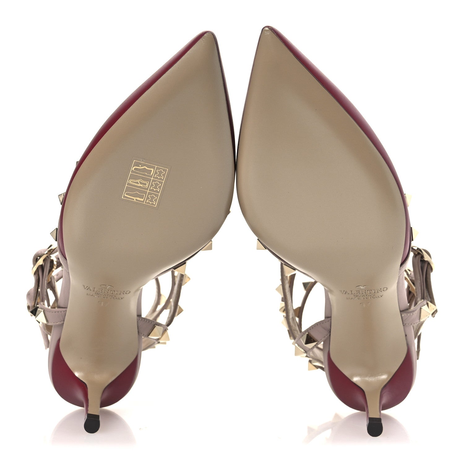 Valentino Garavani Nappa Rockstud Ankle Strap 65mm Pumps 37 Scarlet Poudre 7 of 11