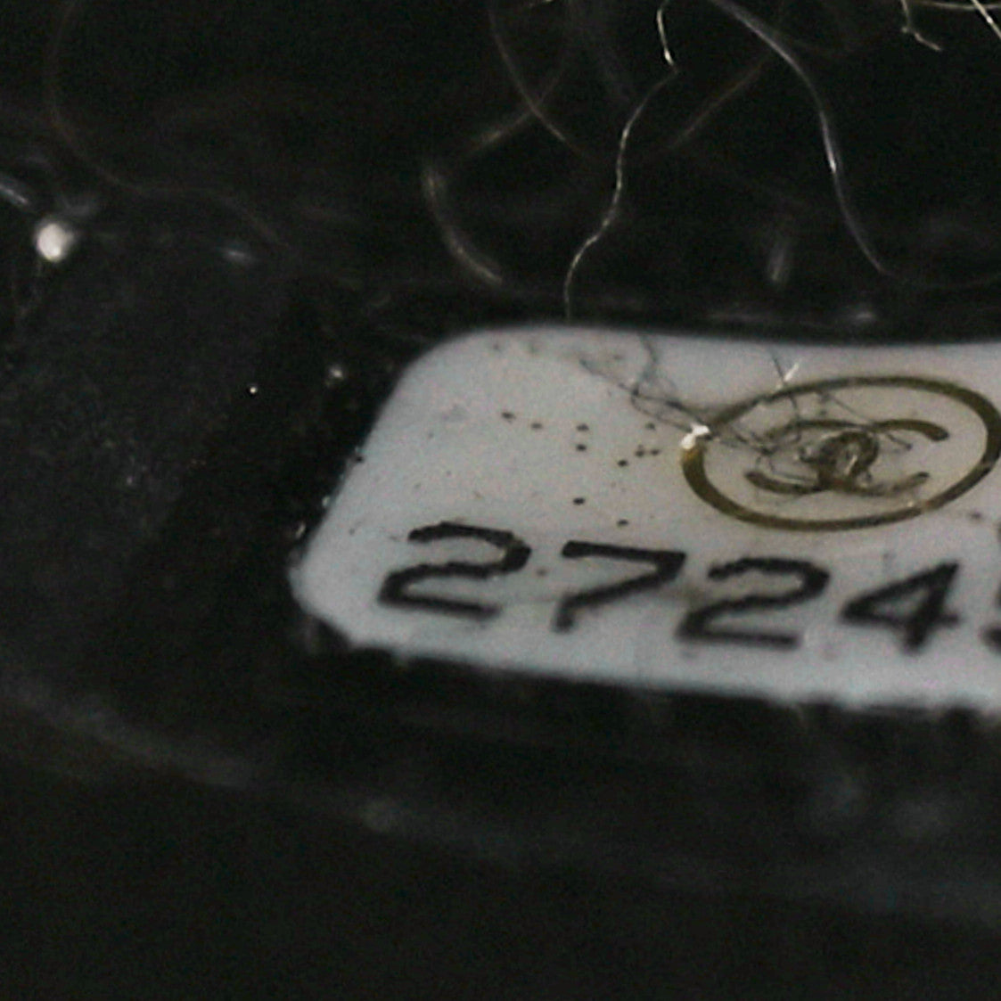 Caviar Lizard Embossed Quilted Small Coco Handle Flap Black