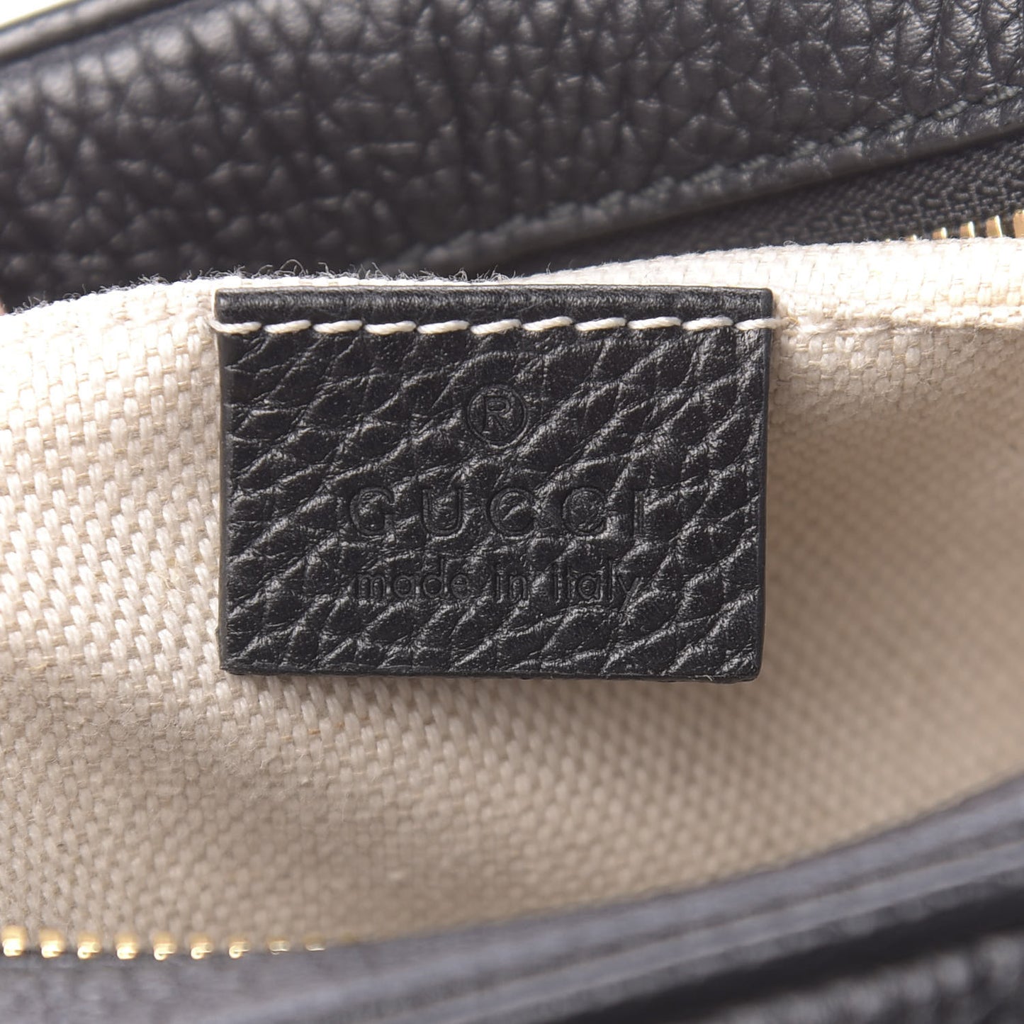 Pebbled Calfskin Small Soho Disco Bag Black