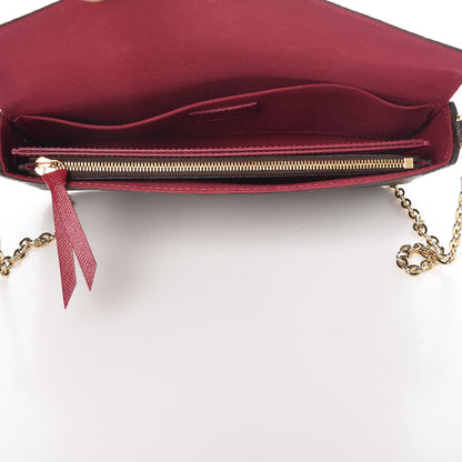 Louis Vuitton Monogram Pochette Felicie Chain Wallet Fuchsia 7 of 13