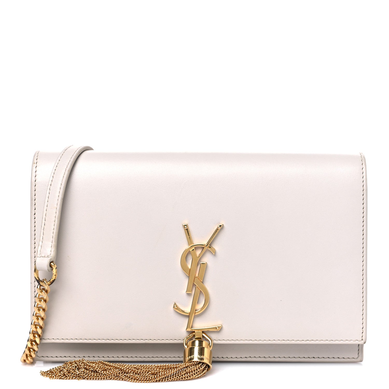 Saint Laurent Smooth Calfskin Classic Monogram Kate Tassel Chain Wallet Porcellana 1 of 14