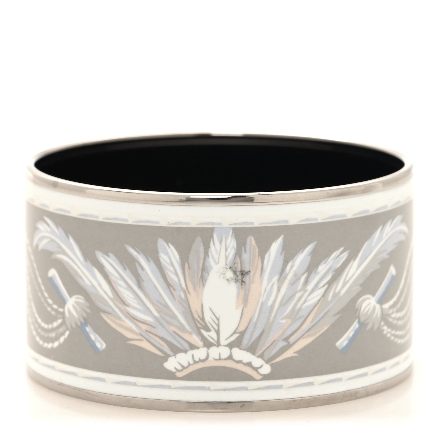 Hermes Enamel Printed Extra Wide Brazil Bracelet 70 1 of 5
