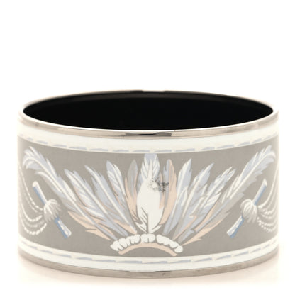 Hermes Enamel Printed Extra Wide Brazil Bracelet 70 1 of 5