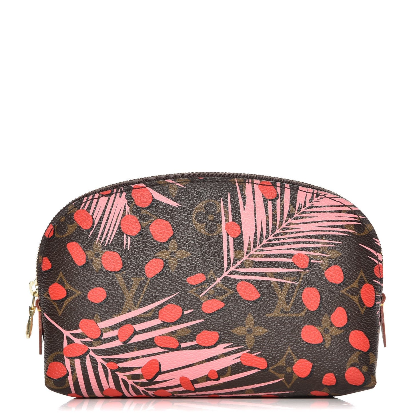 Monogram Jungle Dots Cosmetic Pouch Sugar Pink Poppy