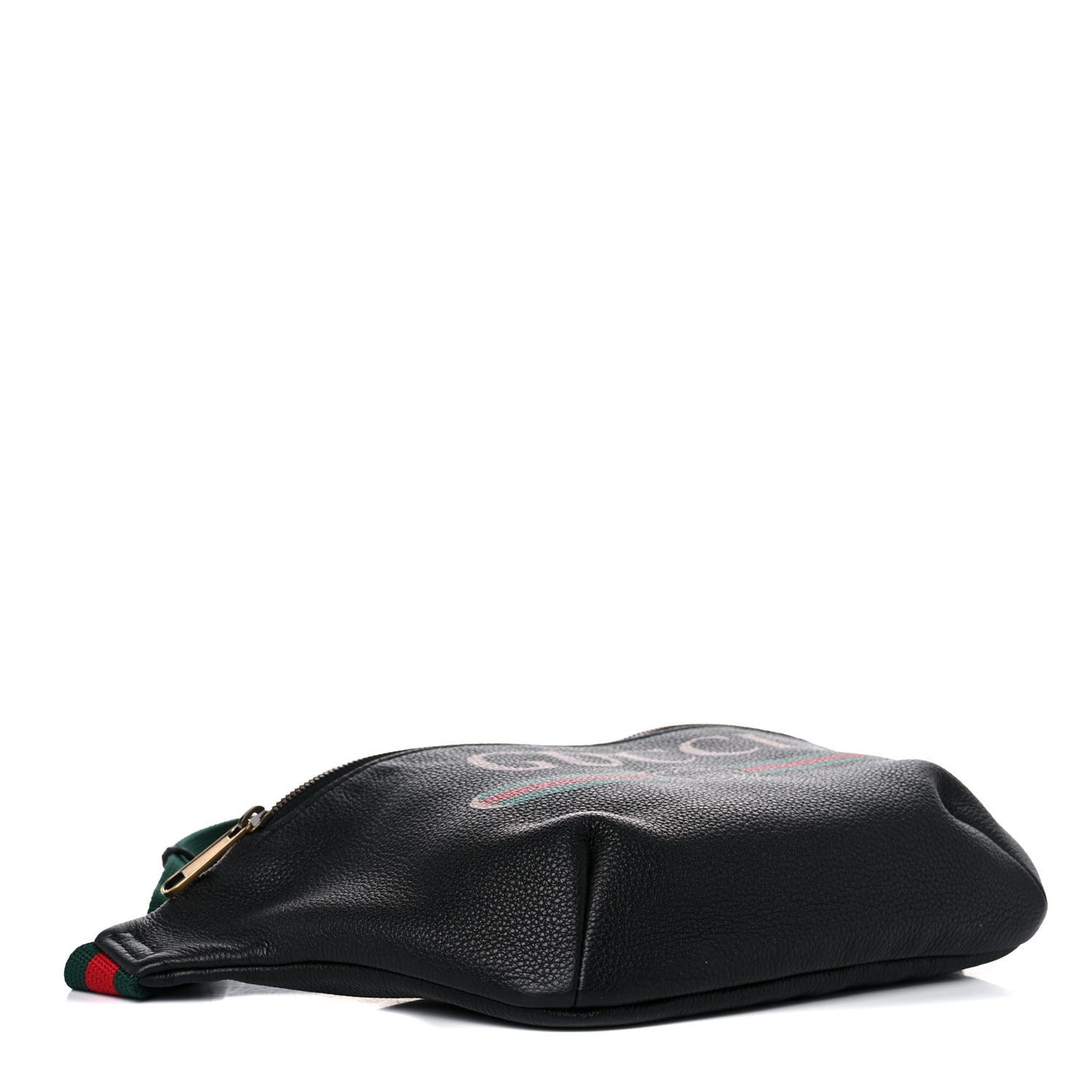 Grained Calfskin Logo Belt Bag Black