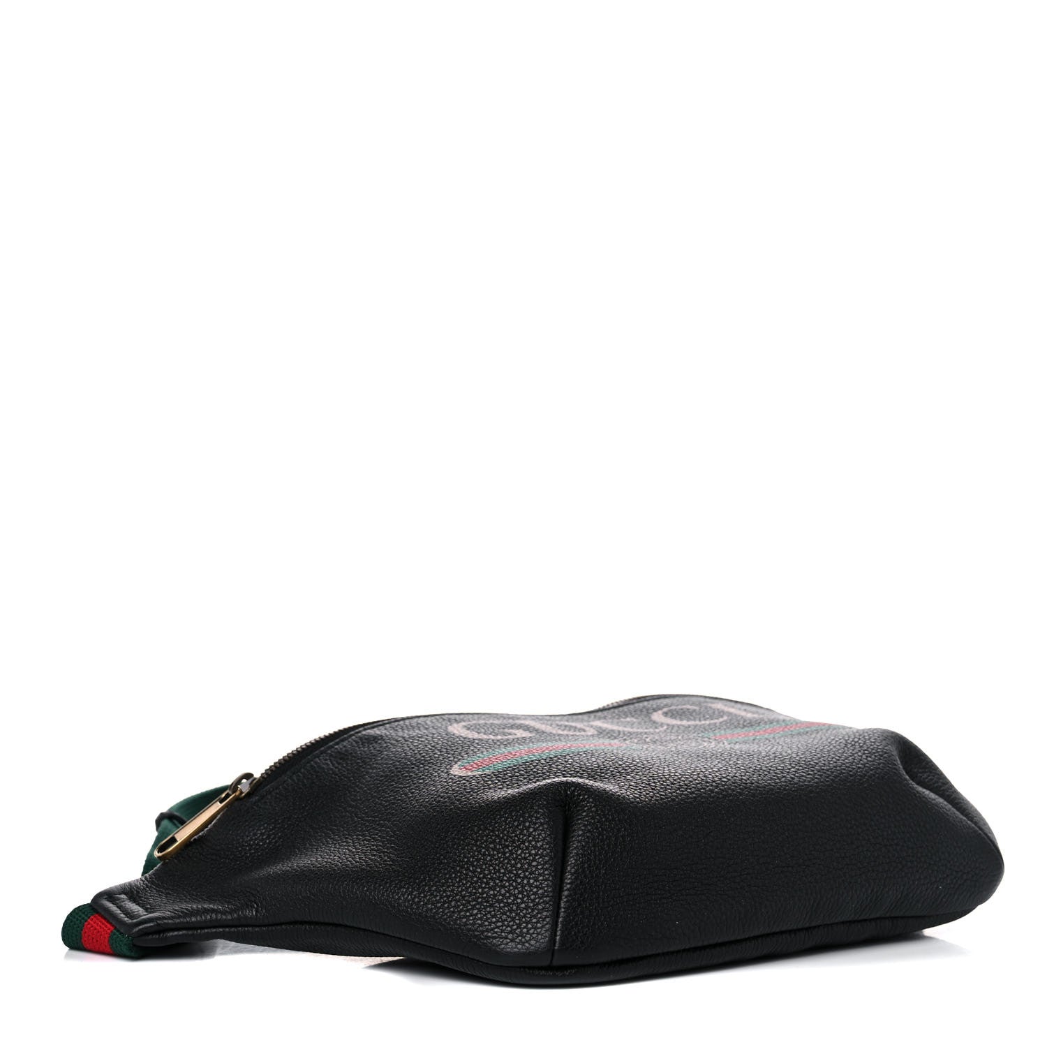 Gucci Grained Calfskin Logo Belt Bag Black 3 of 9
