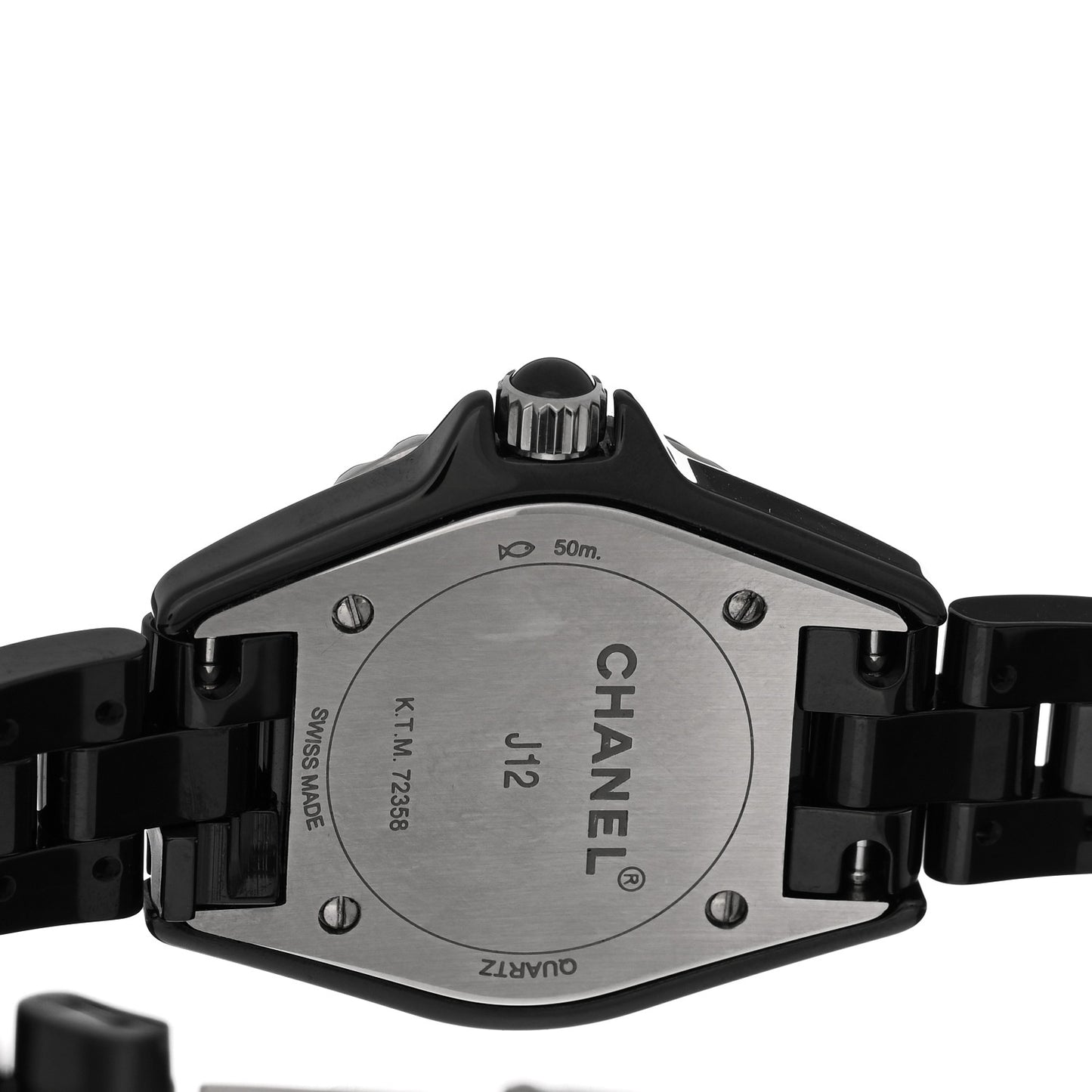 Stainless Steel Ceramic Diamond Bezel 29mm J12 Quartz Watch Black