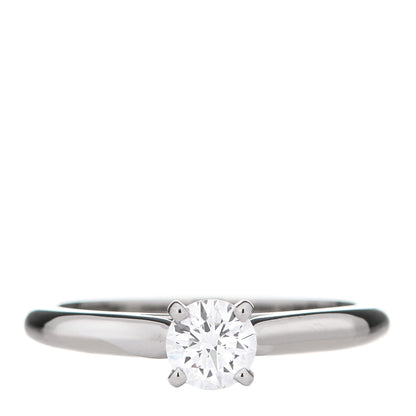 Cartier Platinum Diamond .27ct 1895 Solitaire Engagement Ring 45 3.25 1 of 6